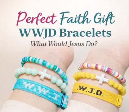 WWJD Bracelet Set – Christian Cross Faith Bracelets