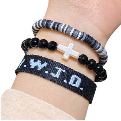 WWJD Bracelet Set – Christian Cross Faith Bracelets
