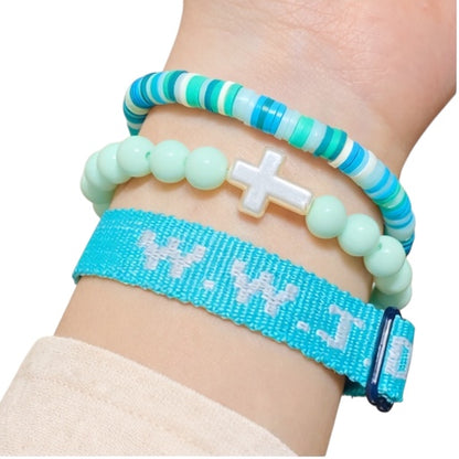WWJD Bracelet Set – Christian Cross Faith Bracelets